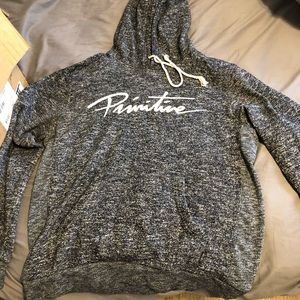 Grey and white knitted sweatshirt